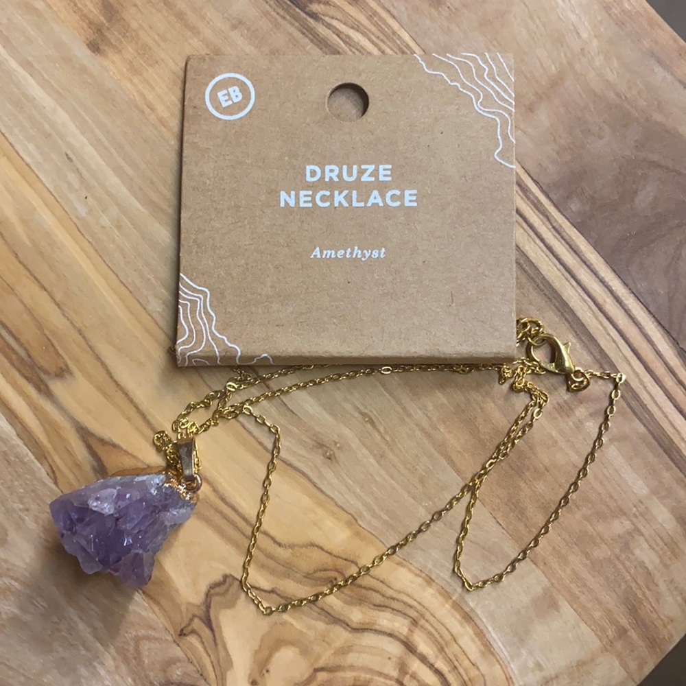 NWT Earthbound Amethyst Necklace